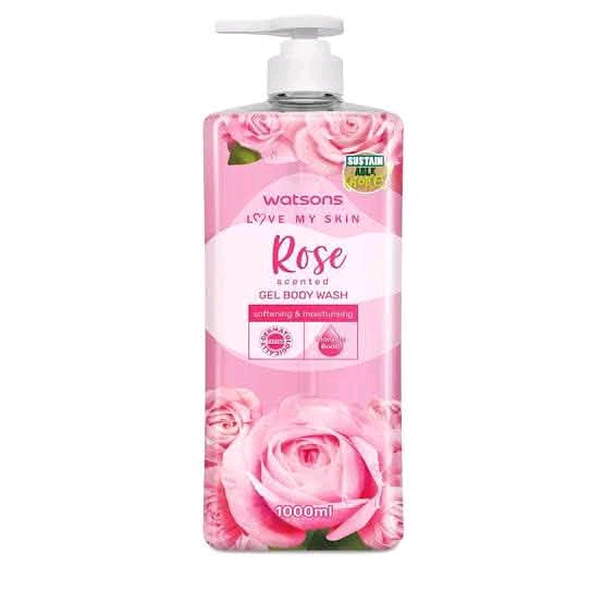 Watsons Love My Skin Rose Scented Gel Body Wash for Softening & Moisturising  1000ml