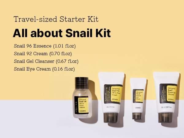 Cosrx All About Snail Kit 4 Step Gift Set for Dry Skin & Dark spot