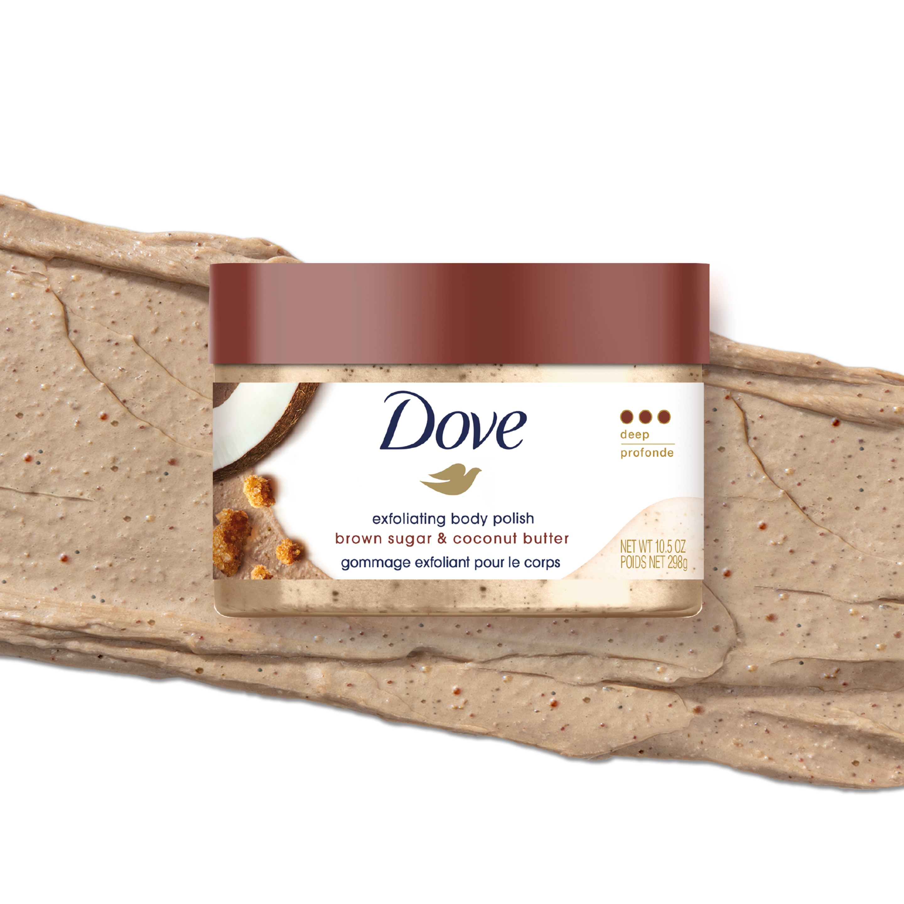 Dove Exfoliating Body Polish Brown Sugar & Coconut Butter  298g jar