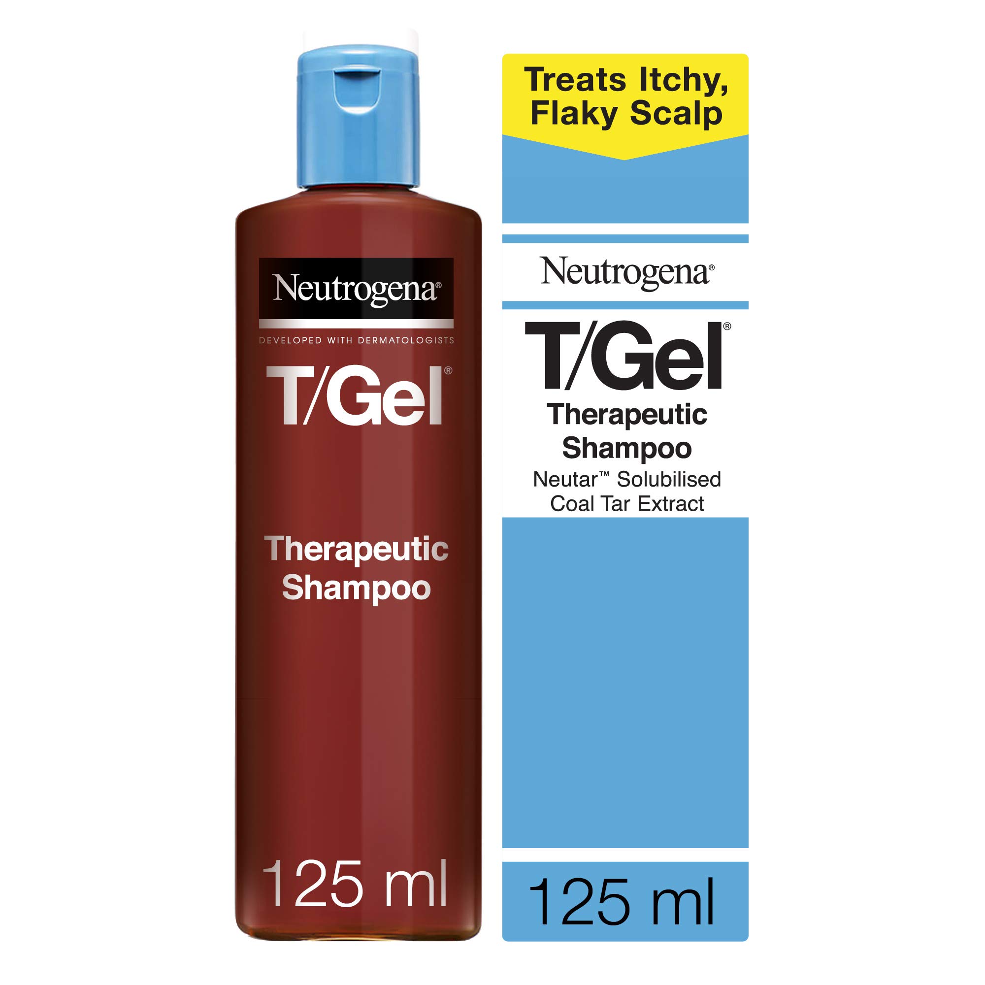 Neutrogena T/Gel Therapeutic Shampoo with Neutar Solubilised Coal Tar Extract for Scalp Psoriasis, Seborrhoeic 125ml