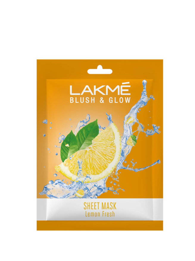 Lakmé Blush And Glow Sheet Mask Lemon Fresh (25ml)