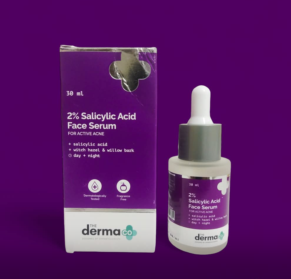 The Derma Co 2% Salicylic Acid Face Serum for Active Acne  30ml