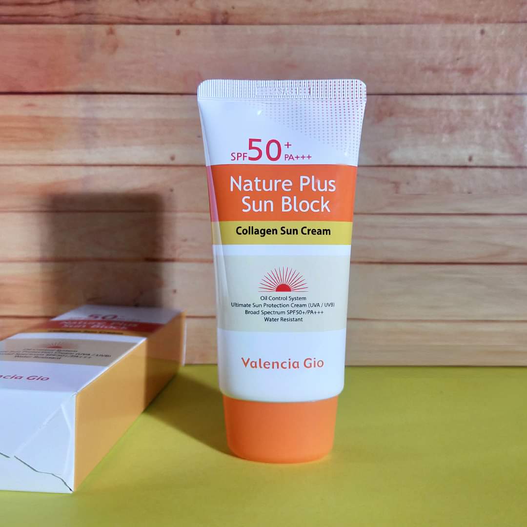 Valencia Gio Nature Plus Sun Block Collagen Water Resistant Sun Cream SPF 50+ PA+++  70ml