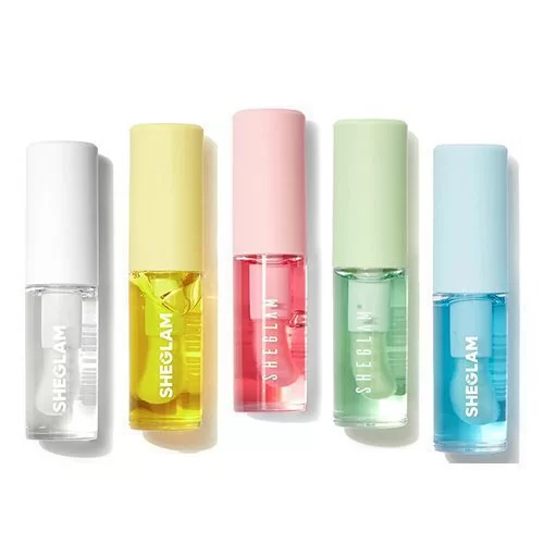 SHEGLAM Jelly Wow Hydrating Non-Sticky Lip Oil Moisturizing Plumping Lip Gloss Full Set (5 Pcs)