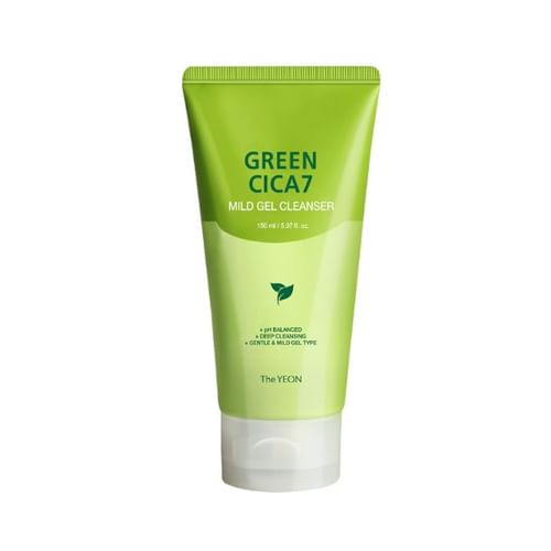 The YEON Green cica-7 mild gel cleanser 150ml