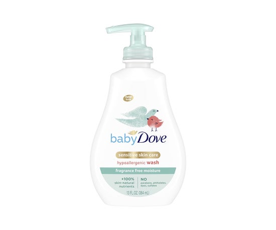 Baby Dove Hypoallergenic Wash for Sensitive Skin with Fragrance Free Moisture 384 ml