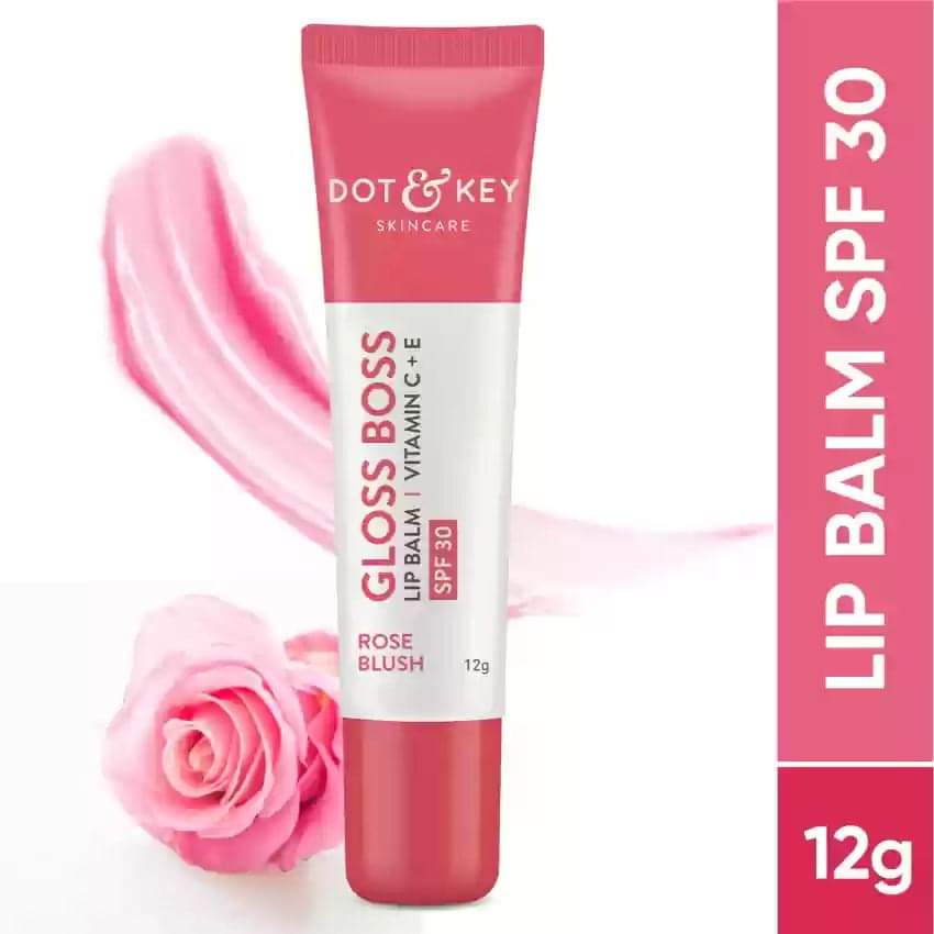 Dot & Key Gloss Boss Lip Balm Rose Blush  12g