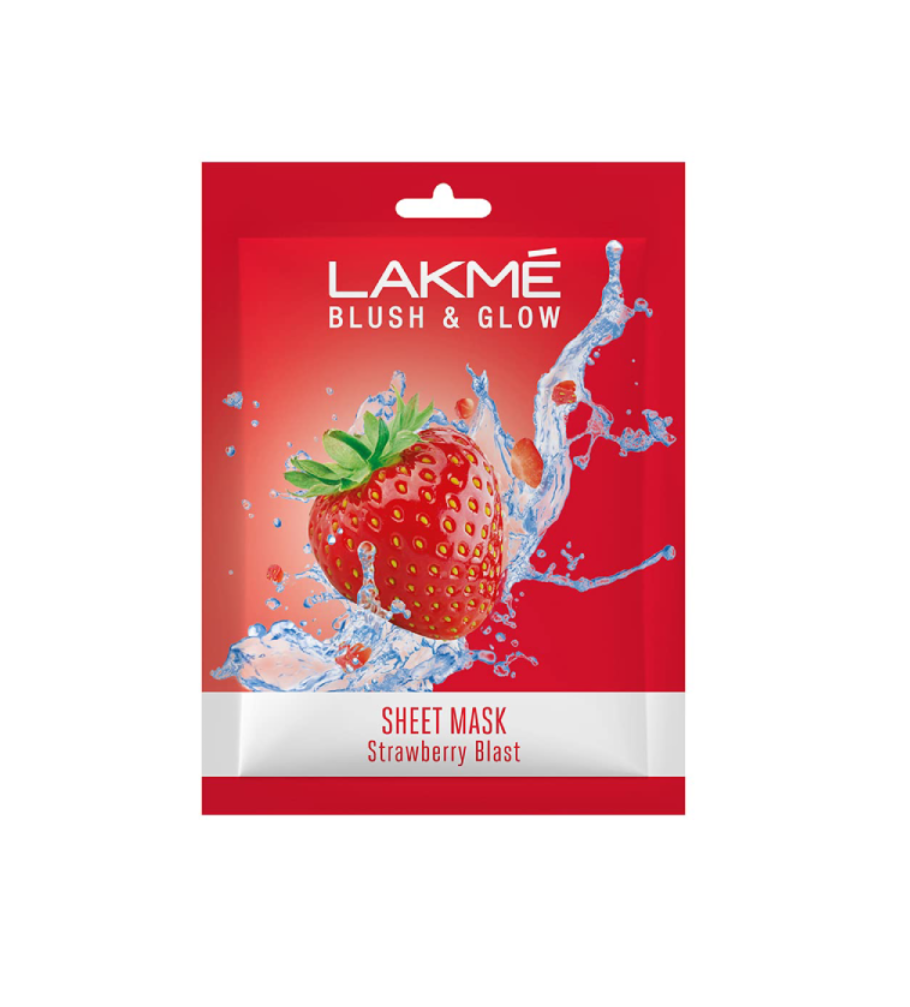 Lakme Blush And Glow Sheet Mask Strawberry Blast (25ml)