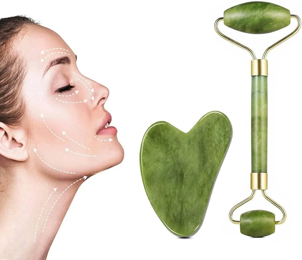 Jade roller and Gua Sha Set