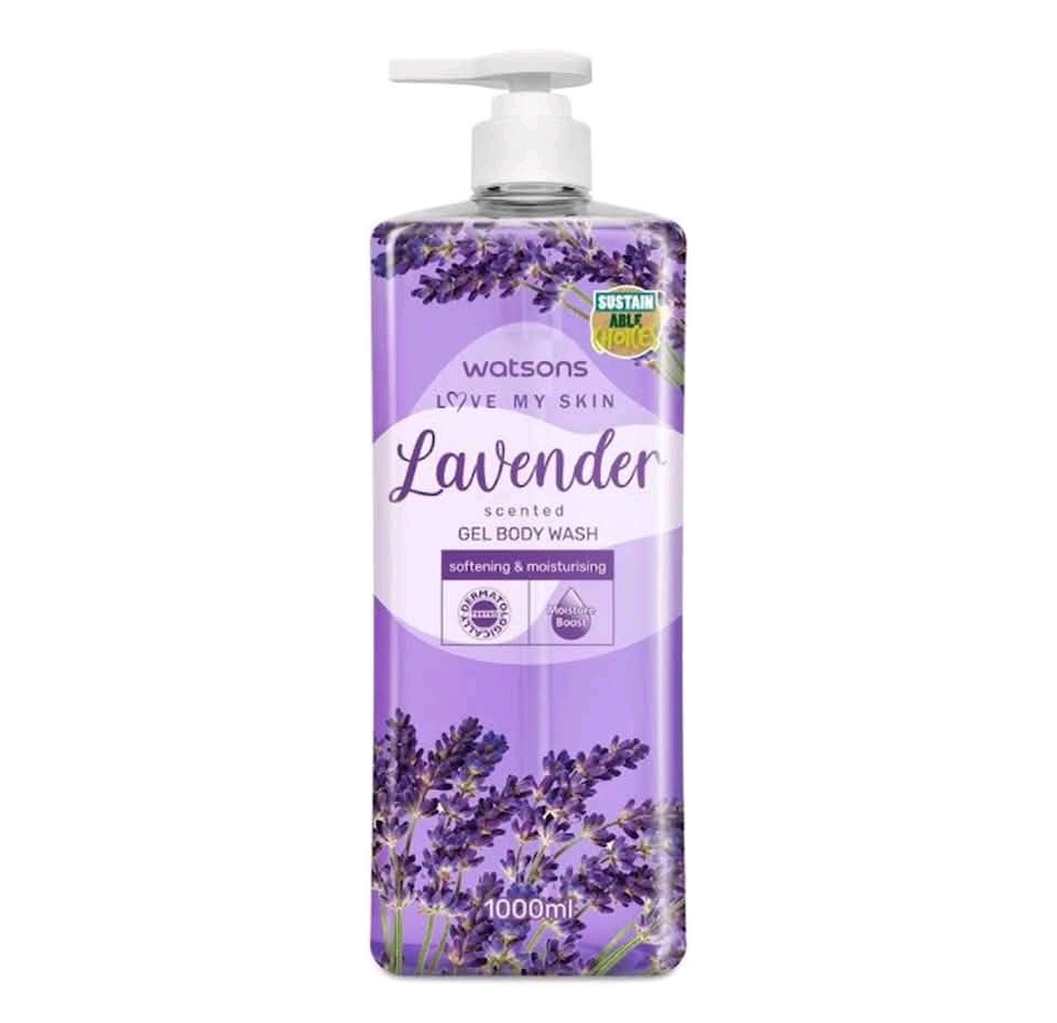 Watsons Love My Skin Lavender Scented Gel Body Wash  1000ml