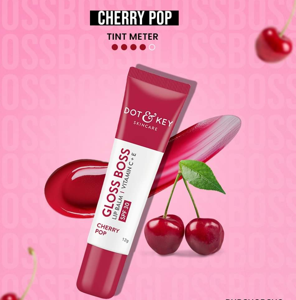 Dot & Key Gloss Boss Lip Balm Cherry Pop 12g